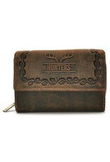 Hunters Leather wallets - Leather Hunters Wallet Western embossed medium
