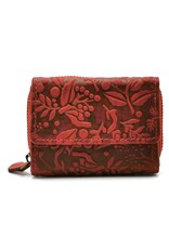 HillBurry Leather Wallets - Hillburry Leather mini wallet with embossed flowers