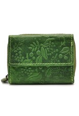 HillBurry Leather Wallets - Hillburry Leather mini wallet with embossed flowers