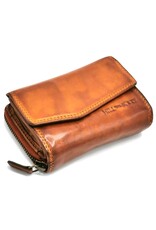 HillBurry Leren portemonnees - Hillburry Portemonnee met Omslag Gewassen Leer cognac medium