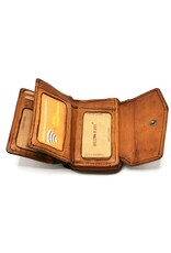 HillBurry Leather wallets - Hillburry Wallet with Cover Washed Leather cognac medium