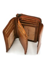 HillBurry Leather wallets - Hillburry Wallet with Cover Washed Leather cognac medium