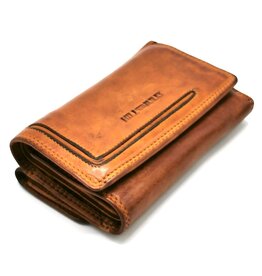 HillBurry Hillburry Wallet Vintage Washed Leather cognac