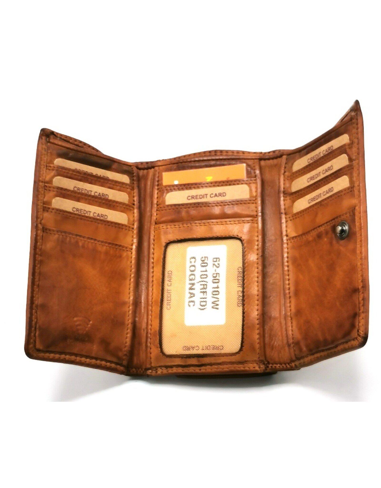 HillBurry Leather wallets - Hillburry Wallet Vintage Washed Leather cognac