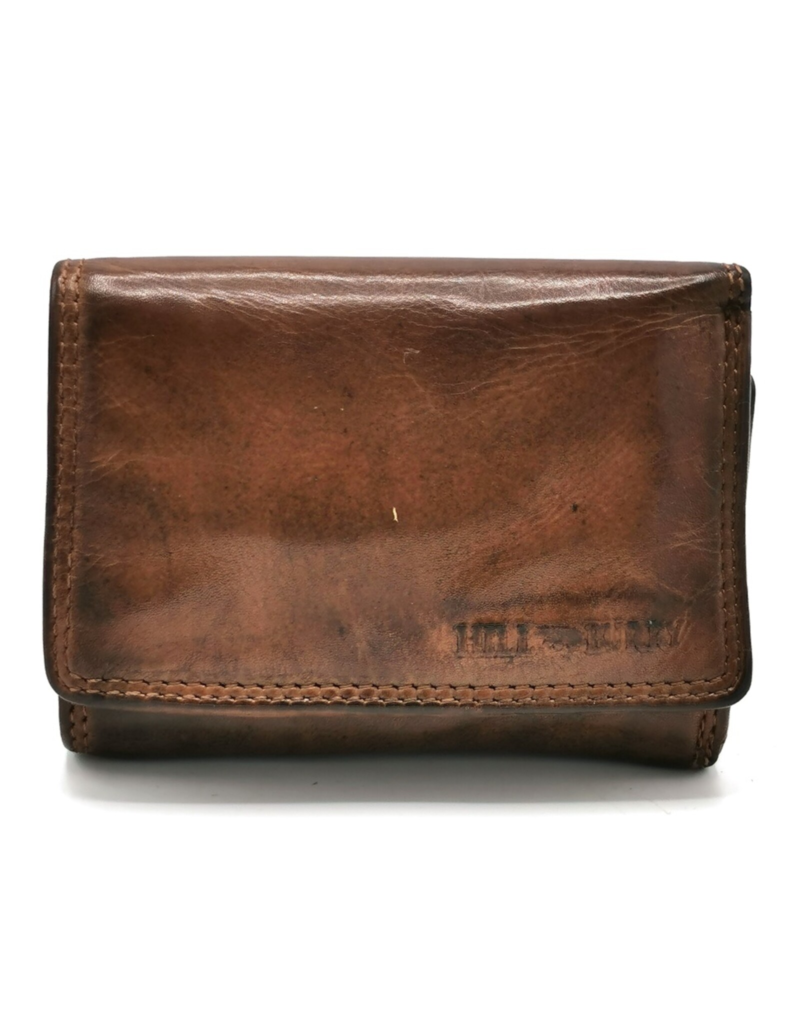 HillBurry Leather wallets - Hillburry Wallet Washed Leather Brown Medium