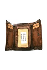 HillBurry Leather wallets - Hillburry Wallet Washed Leather Brown Medium