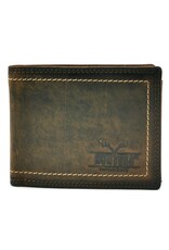 Wild Thing Leather wallets - Leather Hunters Wallet with dark border brown