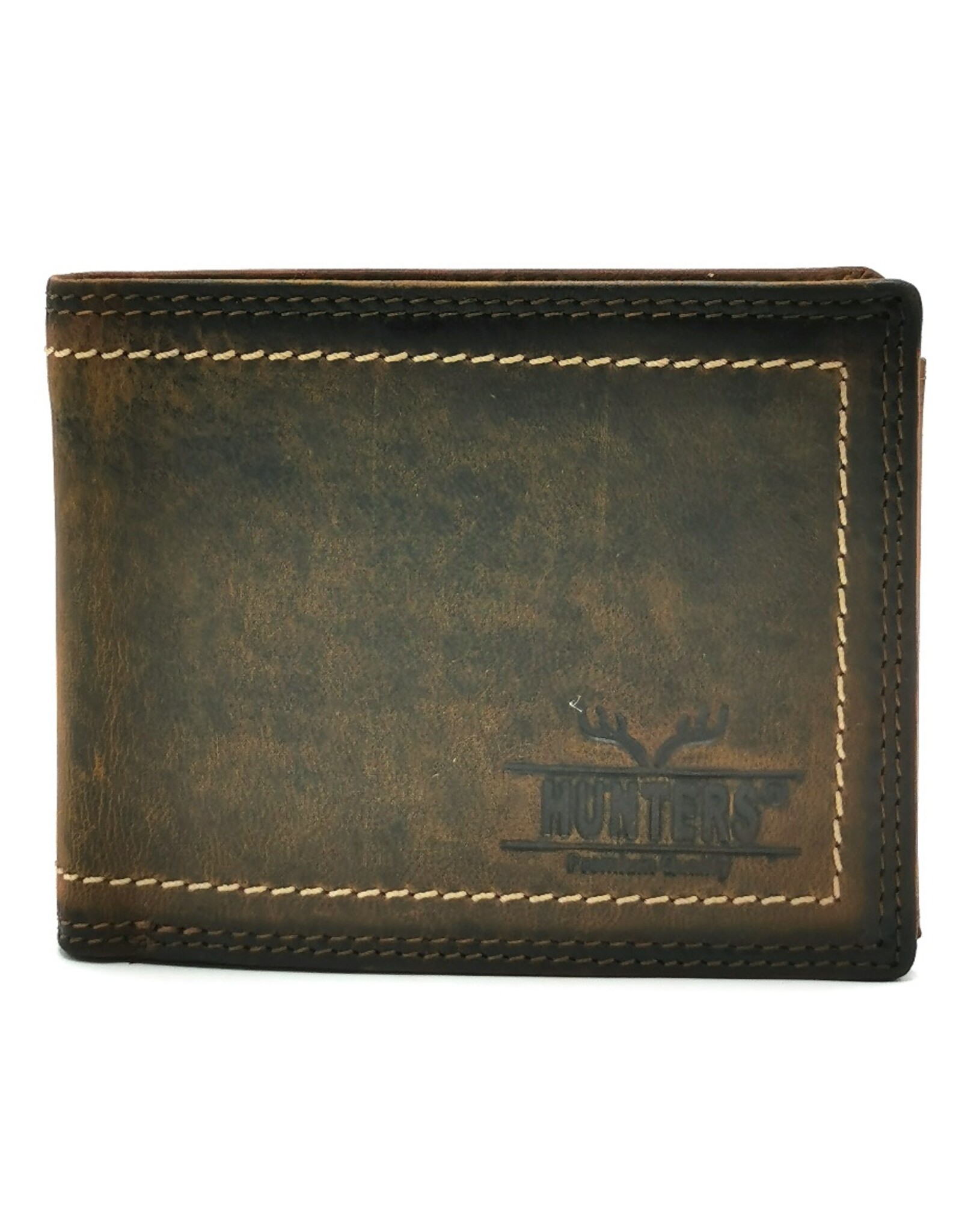 Wild Thing Leather wallets - Leather Hunters Wallet with dark border brown