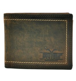 Wild Thing Hunters Wallet with dark border brown