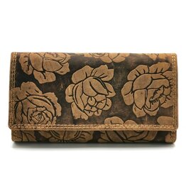 Hunters Hunters Wallet with Roses Vintage leather