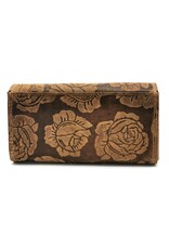 Hunters Leather wallets - Hunters Wallet with Roses Vintage leather