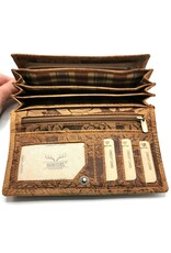 Hunters Leren portemonnees - Hunters Portemonnee met Rozen Vintage leer
