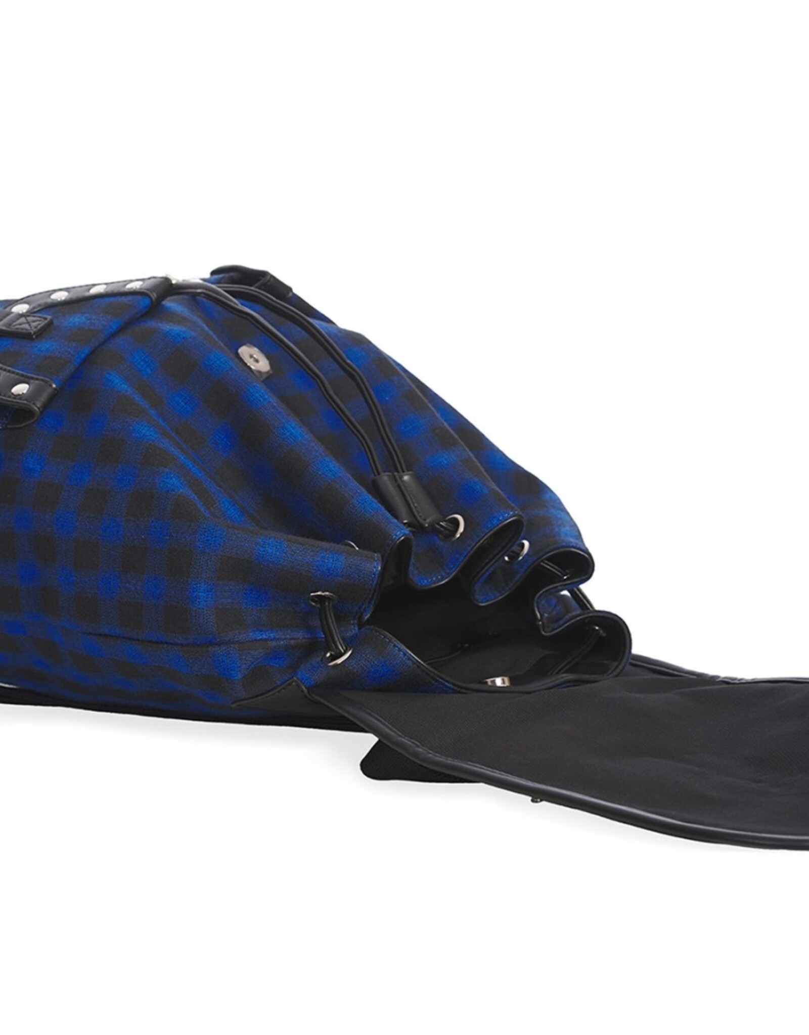 Banned Backpacks - Banned  Yamy Tartan backpack  black-blue