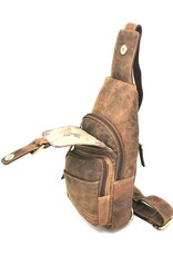 Hunters Leather Shoulder bags  Leather crossbody bags - Hunters Crossbody-Sling bag brown