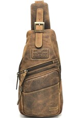 Hunters Leather Shoulder bags  Leather crossbody bags - Hunters Crossbody-Sling bag brown