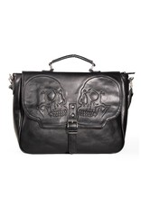 Banned Gothic bags Steampunk bags - Banned  Embossed Twin Skull Shoulder Bag - Unisex