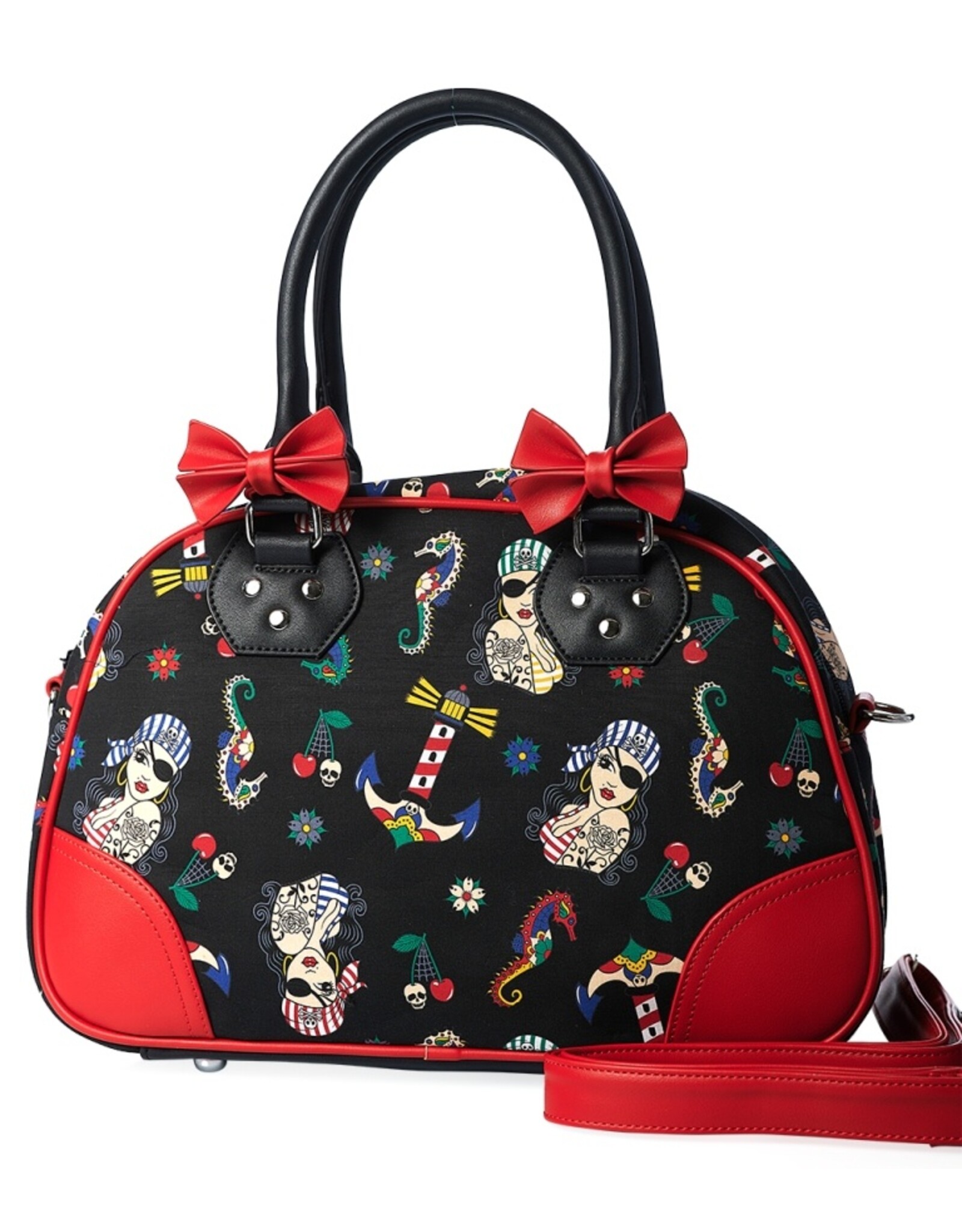 Banned Retro bags Vintage bags - Banned Banned Anchor Pin Up Rockabilly Handbag