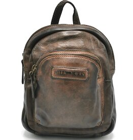 HillBurry HillBurry Mini Backpack Washed Leather Vintage look brown