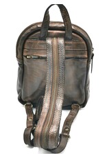 HillBurry Leather backpacks Leather shoppers - HillBurry Mini Backpack Washed Leather Vintage look brown