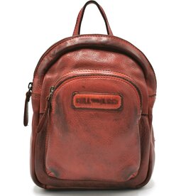 HillBurry HillBurry Mini Backpack Washed Leather Vintage look red