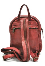 HillBurry Leather backpacks Leather shoppers - HillBurry Mini Backpack Washed Leather Vintage look red