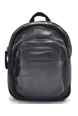 HillBurry Leather backpacks Leather shoppers - HillBurry Mini Backpack Washed Leather Vintage look black