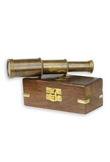 Trukado Miscellaneous - Brass Mini Telescope in wooden box