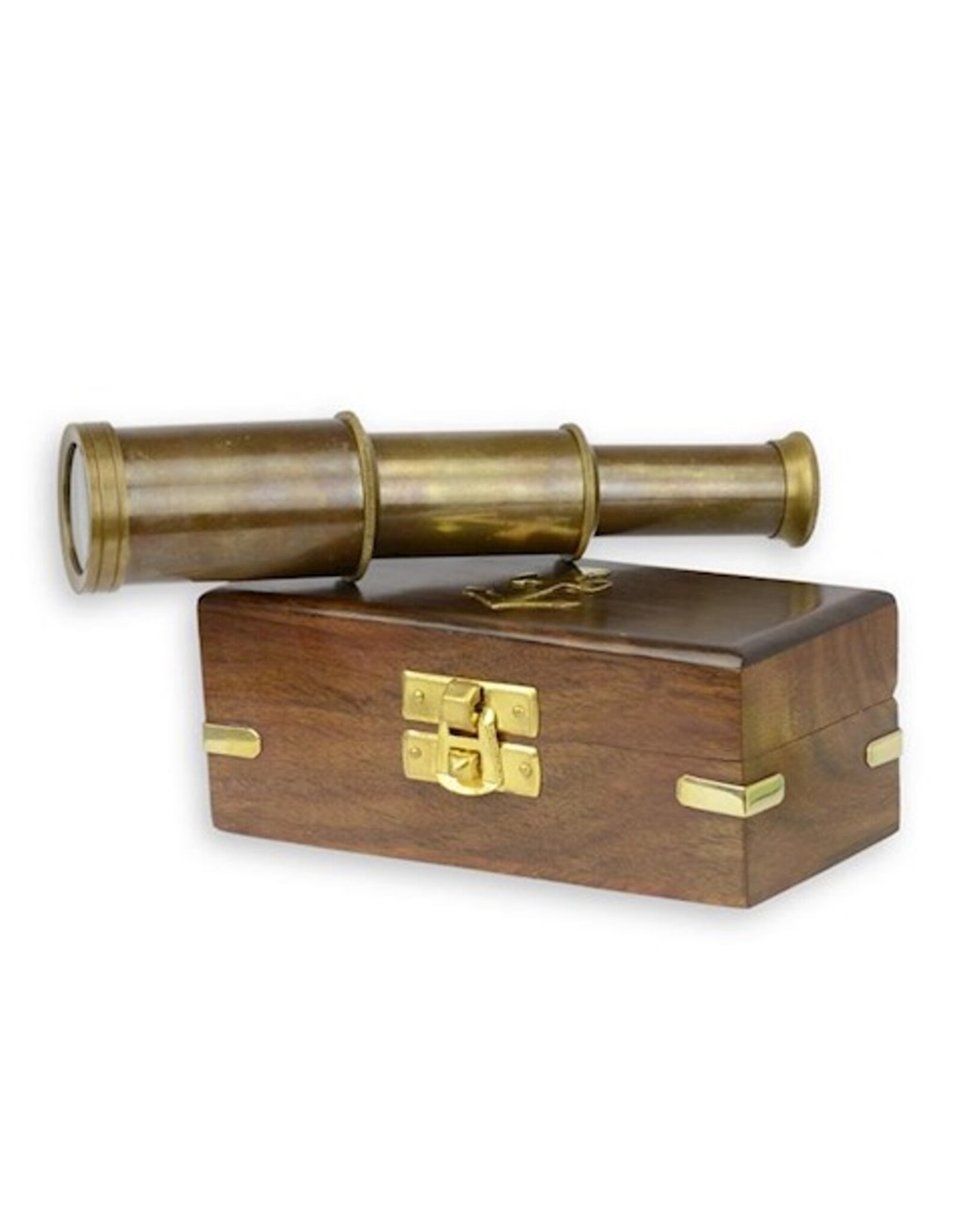 Trukado Miscellaneous - Brass Mini Telescope in wooden box