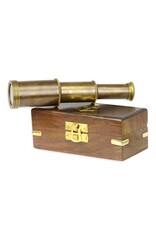 Trukado Miscellaneous - Brass Mini Telescope in wooden box