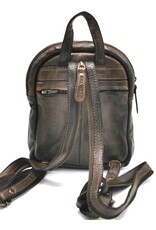 HillBurry Leather backpacks Leather shoppers - HillBurry Mini Backpack Washed Leather Vintage look brown