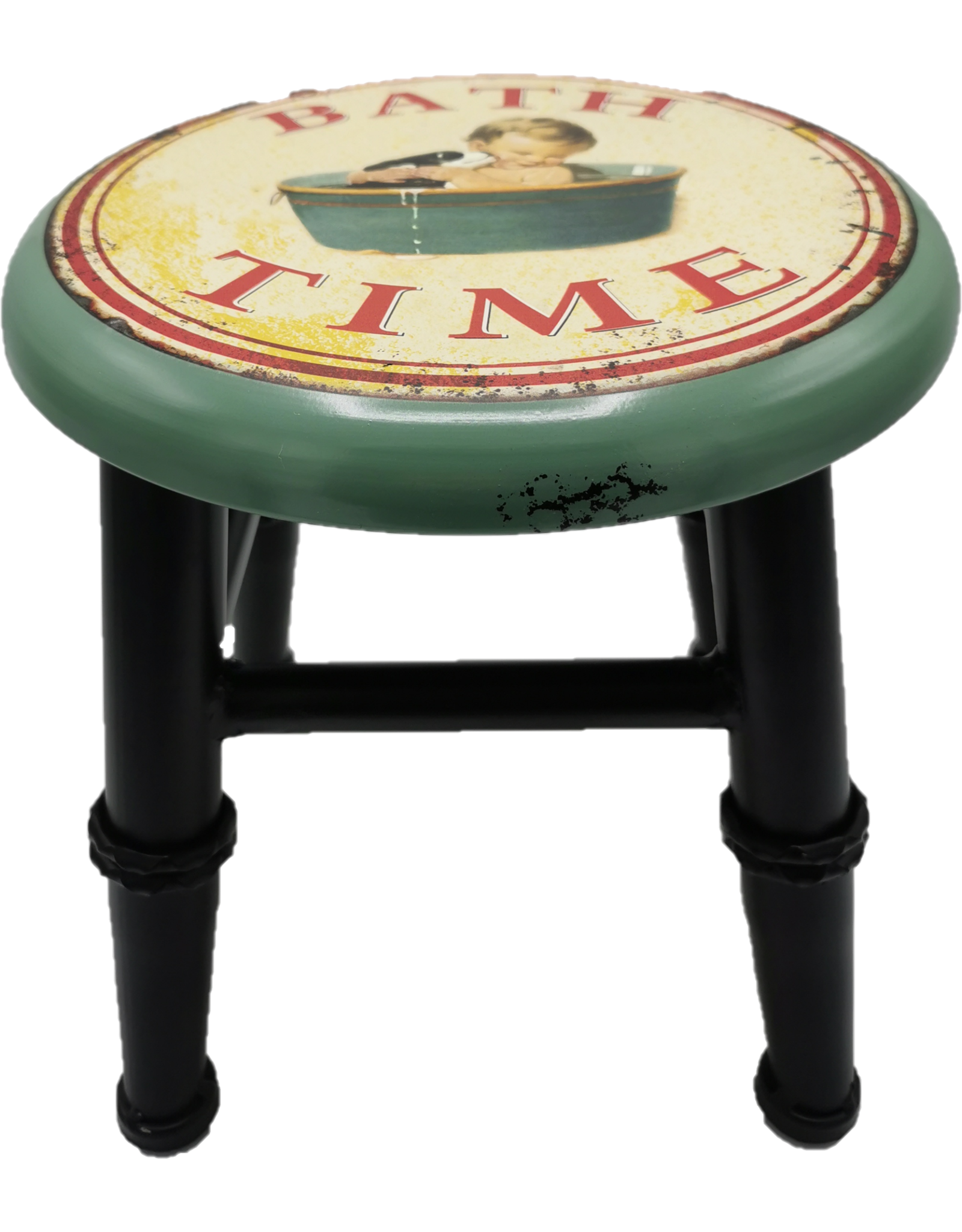 Trukado Miscellaneous - Iron Vintage Stool - Plant table "Bath Time"