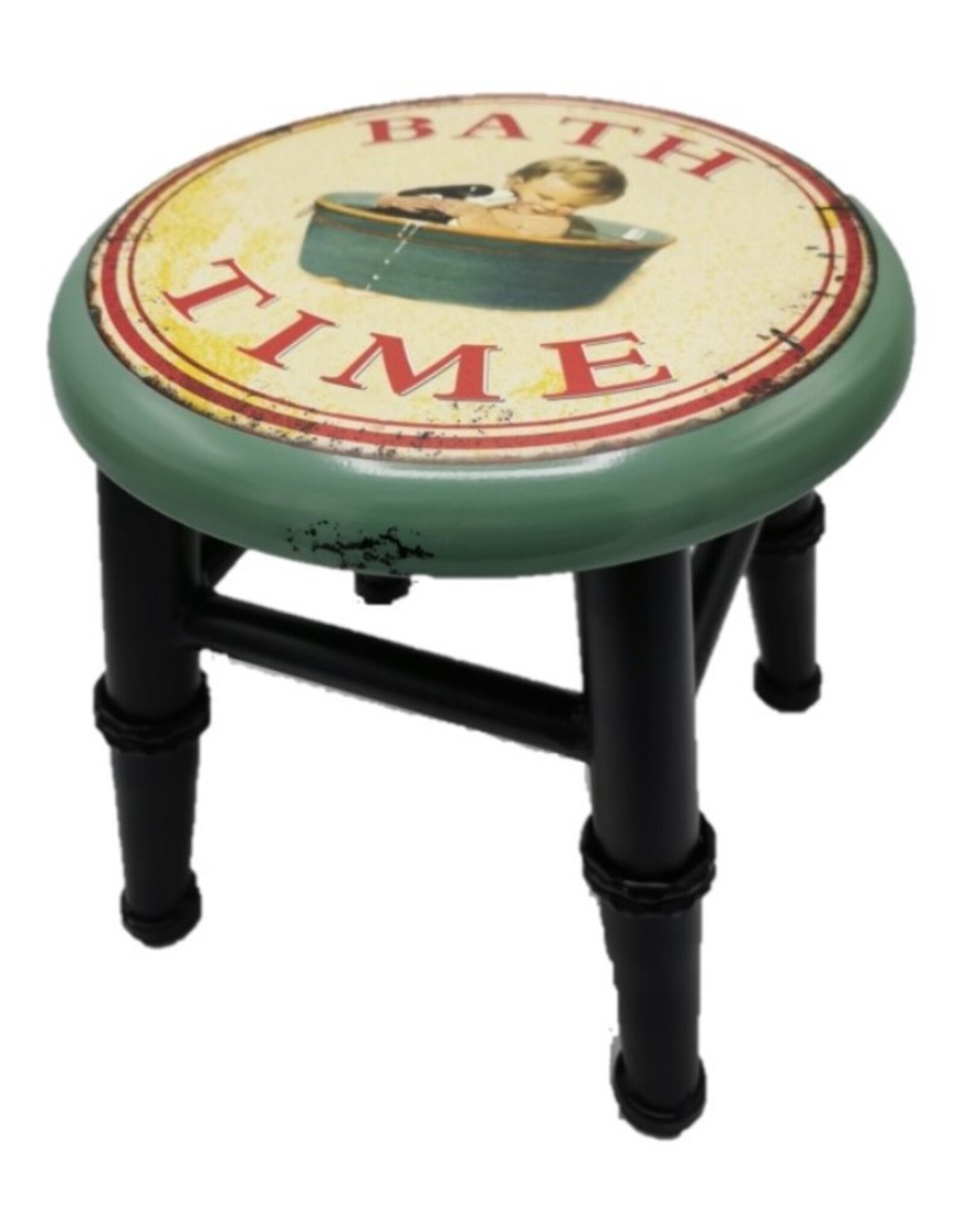 Trukado Miscellaneous - IJzeren Vintage Kruk - Plantentafel "Bath Time"