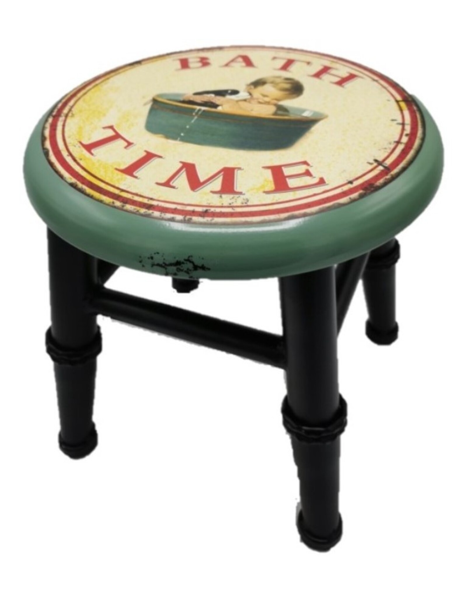 Trukado Miscellaneous - Iron Vintage Stool - Plant table "Bath Time"