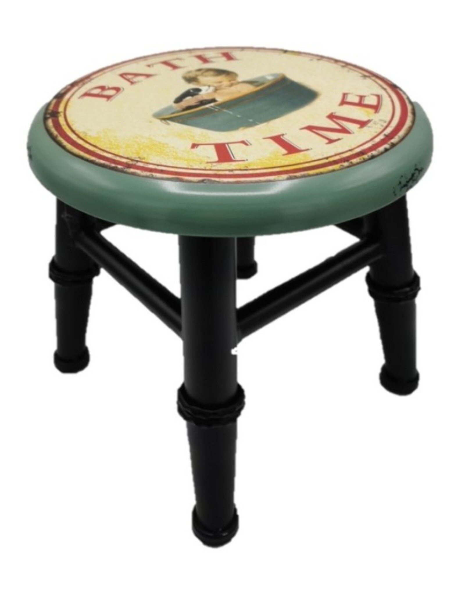 Trukado Miscellaneous - Iron Vintage Stool - Plant table "Bath Time"