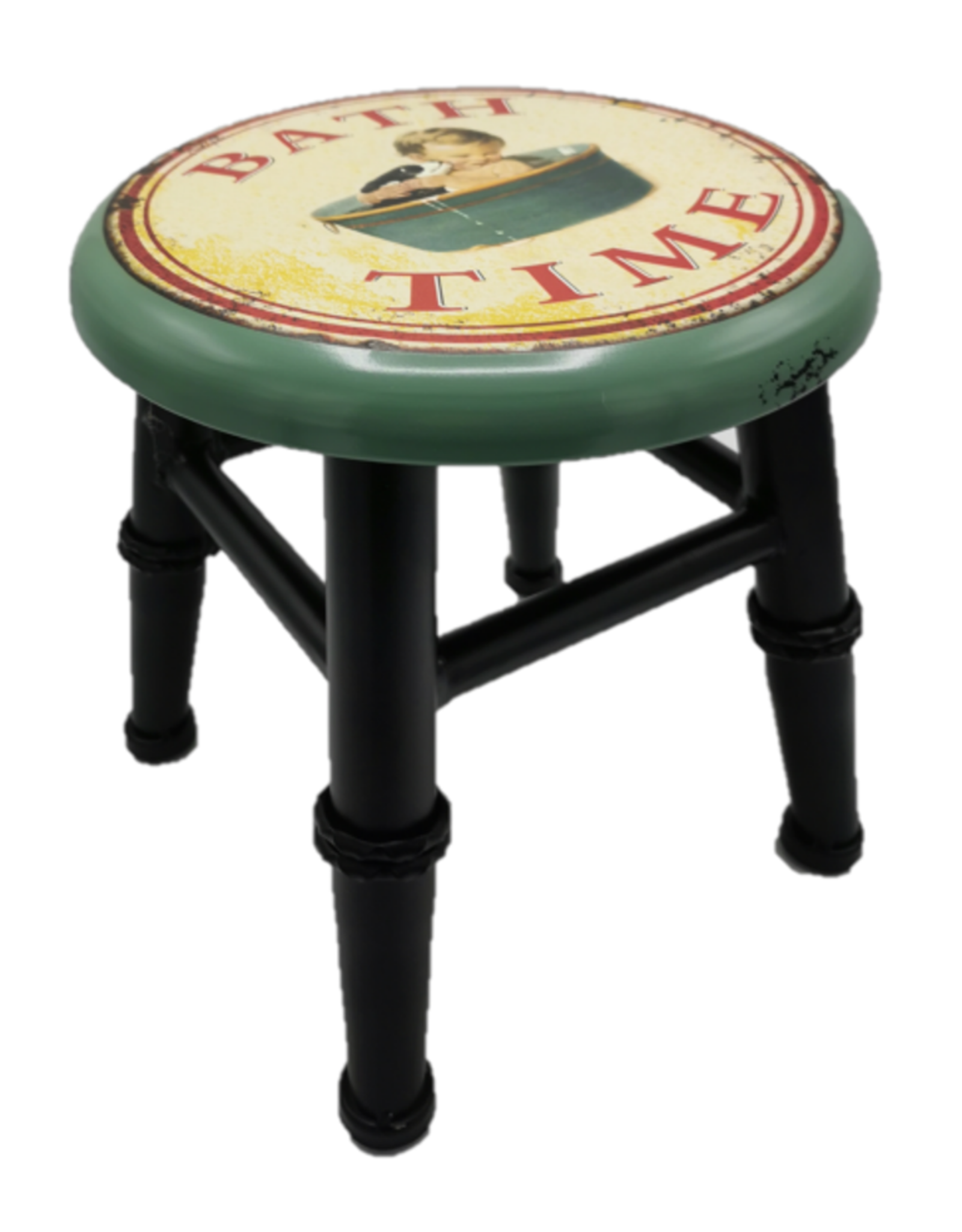 Trukado Miscellaneous - IJzeren Vintage Kruk - Plantentafel "Bath Time"