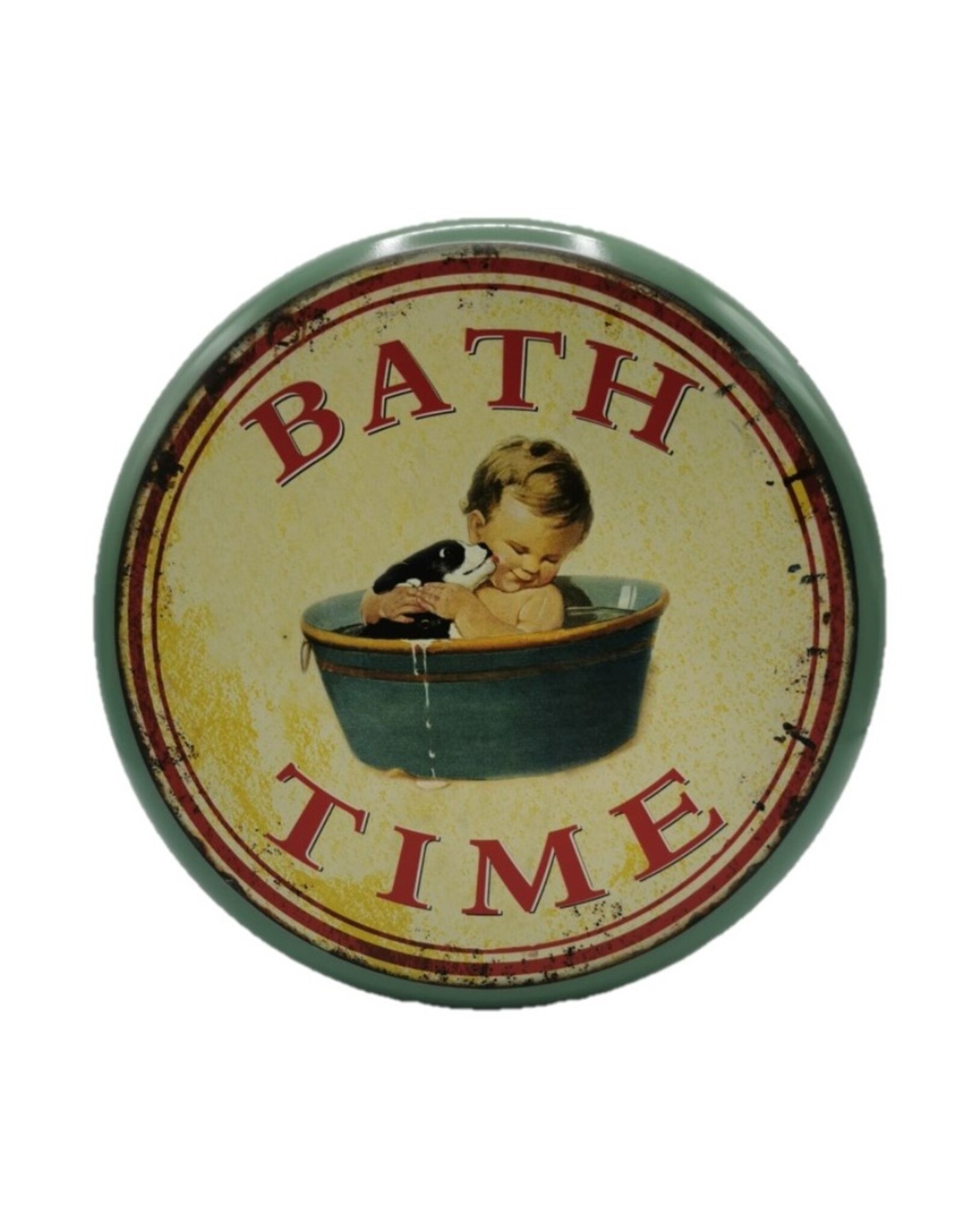 Trukado Miscellaneous - IJzeren Vintage Kruk - Plantentafel "Bath Time"