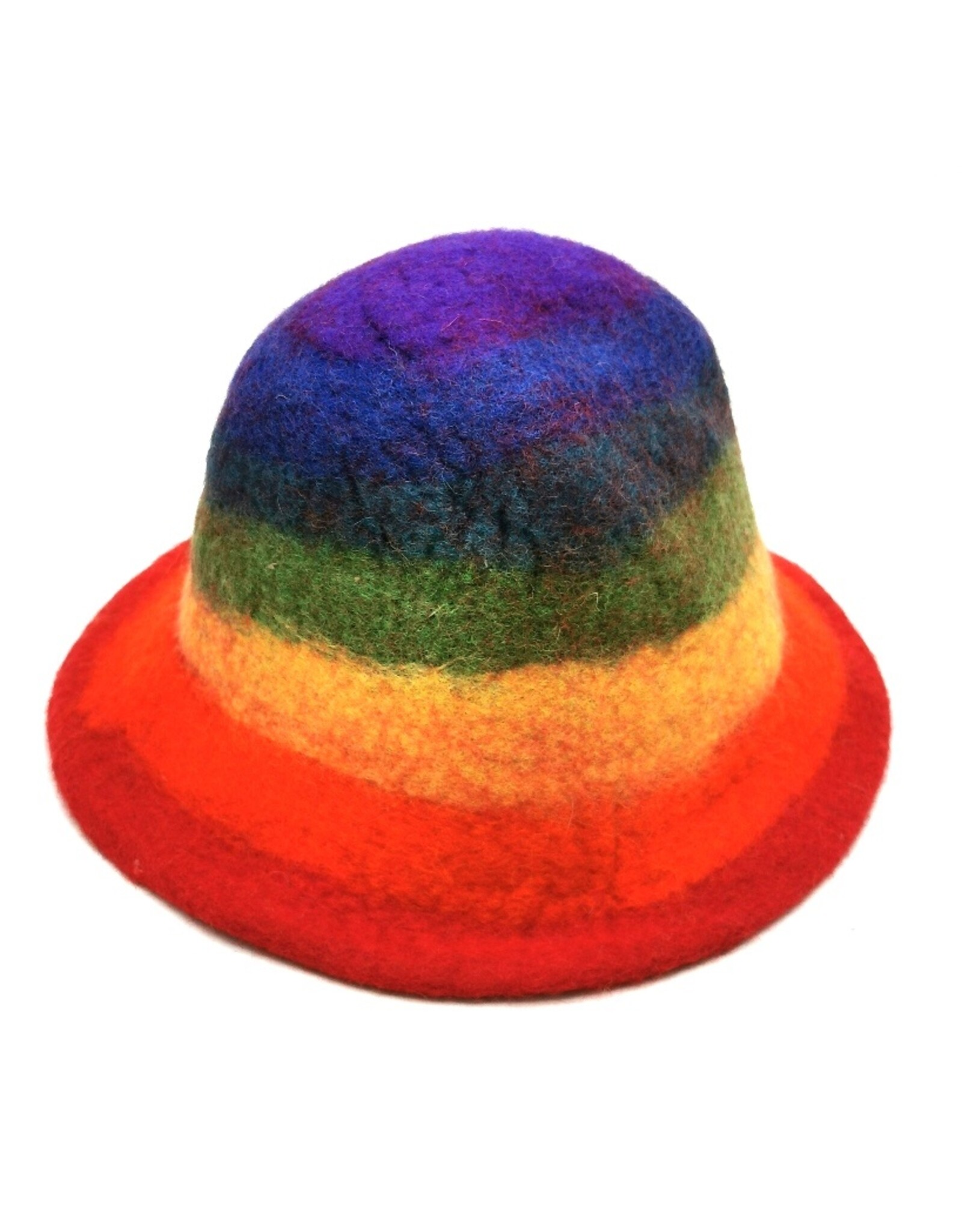 Trukado Miscellaneous - Felt hat "Rainbow"- hand felted, 100% wool