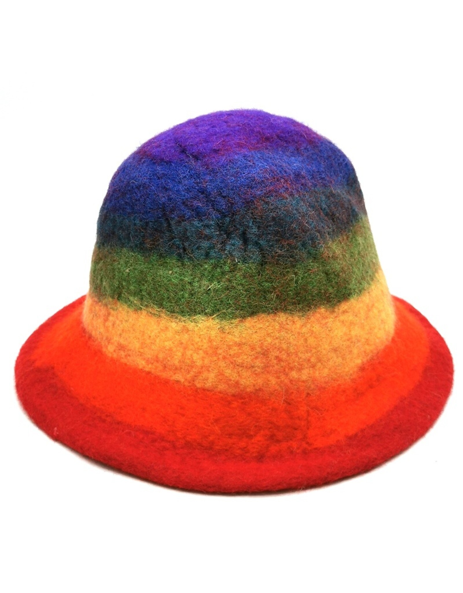 Trukado Miscellaneous - Felt hat - Sauna cap "Rainbow"- hand felted, 100% wool