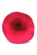 Trukado Miscellaneous - Felt pointed hat "Flowers Fantasy" Fuchsia-orange