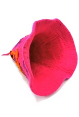 Trukado Miscellaneous - Felt pointed hat "Flowers Fantasy" Fuchsia-orange