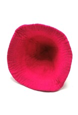 Trukado Miscellaneous - Felt pointed hat "Flowers Fantasy" Fuchsia-red