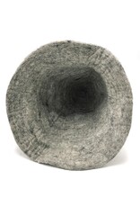 Trukado Miscellaneous - Felt pointed hat Flowers Fantasy Grey-mustard