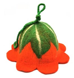 Trukado Felt hat Flower Orange Flower