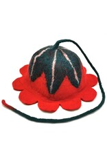 Trukado Miscellaneous - Felt hat Flower Red-green