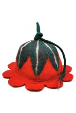 Trukado Miscellaneous - Felt hat Flower Red-green