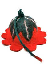 Trukado Miscellaneous - Felt hat Flower Red-green