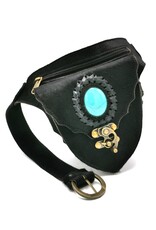 Trukado Leather Festival bags, waist bags and belt bags - Cowhide Waist bag with Turquoise Stone and hook
