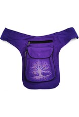 Trukado Backpacks  and fanny packs - Waist bag Tree of Life Recycled Cotton purple