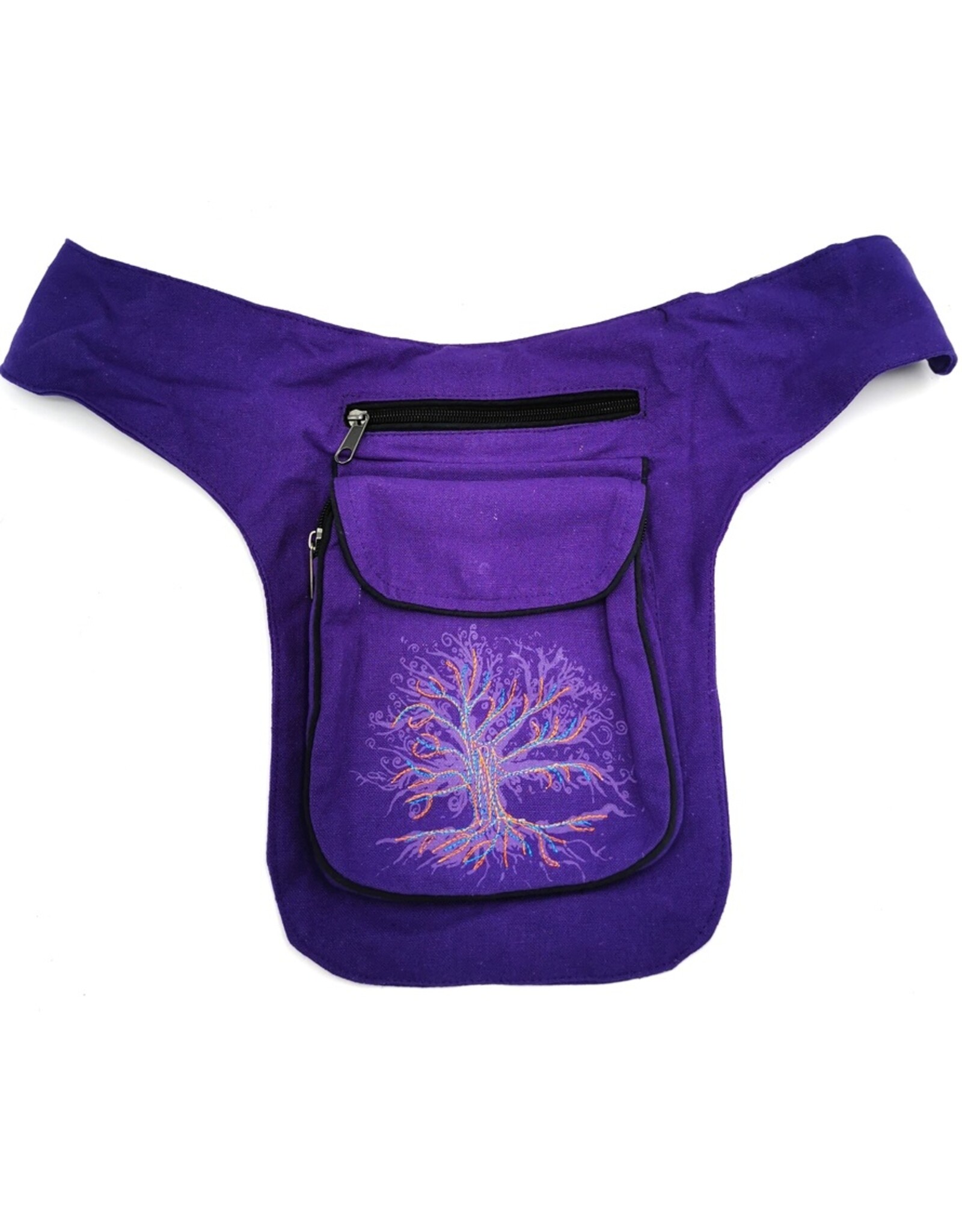 Trukado Backpacks  and fanny packs - Waist bag Tree of Life Recycled Cotton purple