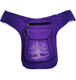 Trukado Waist bag Tree of Life Recycled Cotton purple